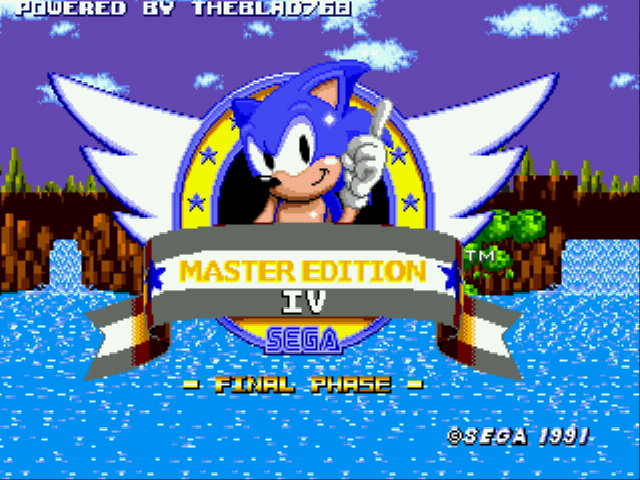 Sonic 1 - Master Edition IV (Final Phase) Title Screen